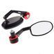 Зеркала в торец руля LU0220 Black Red