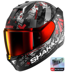 Мотошлем SHARK SKWAL i3 HELLCAT Matt Black Grey Red M
