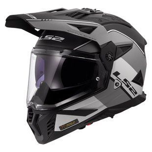 Мотошолом LS2 MX702 Pioneer 2 Rally Matt Gray Black 3XL