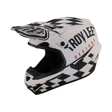 Мотошолом TLD SE4 POLYACRYLITE HELMET RACE SHOP WHITE/BLACK LG
