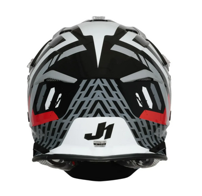 Мотошолом Just1 J39 Marshall White Red Black M