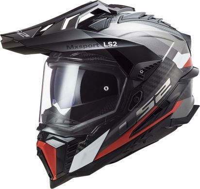 Мотошолом LS2 MX701 C Explorer Frontier Gloss Titanium Red S