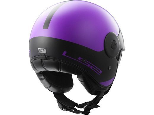 Мотошолом LS2 OF597 Cabrio Via Matt Purple Black