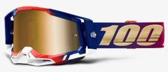 Маска кроссовая 100% RACECRAFT 2 Goggle United - True Gold Lens, Mirror Lens