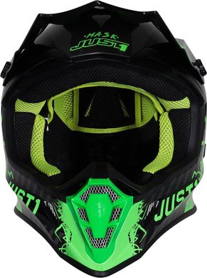 Мотошолом Just1 J38 Mask Fluo Green Titanium Black L