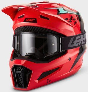 Мотошолом LEATT 3.5 JR + Маска Red YM
