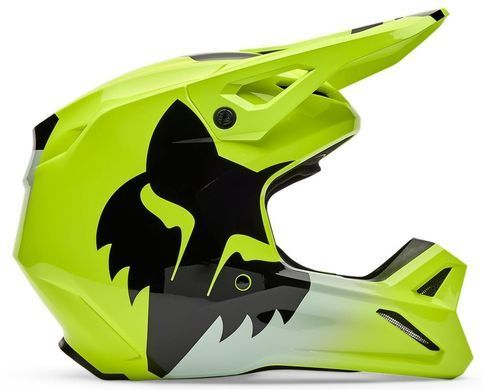 Мотошолом FOX V1 Helmet SHIELD Flo Yellow L