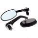 Зеркала в торец руля LU0220 Black Silver