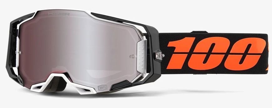 Маска кросова 100% ARMEGA Goggle HiPER Blacktail - Mirror Silver Lens, Mirror Lens