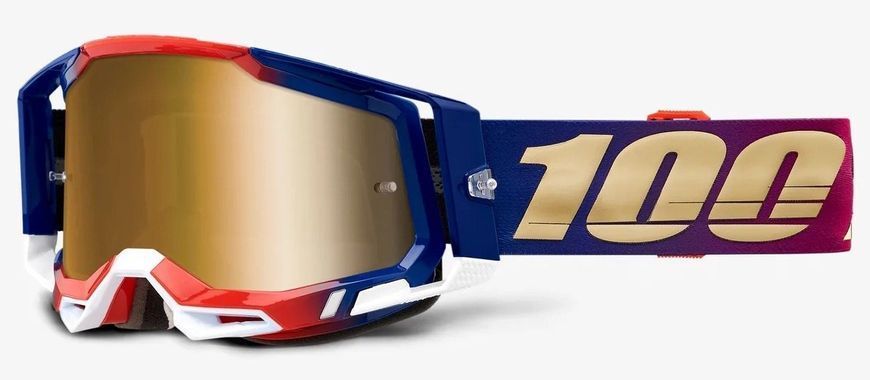 Маска кросова 100% RACECRAFT 2 Goggle United - True Gold Lens, Mirror Lens