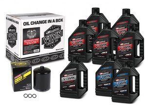 Комплект для заміни оливи Maxima V-TWIN MILWAUKEE-EIGHT Oil Change Kit - Syntetic Black, 20w-50