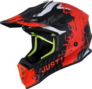 Мотошолом Just1 J38 Mask Fluo Orange Titanium Black - Matt L