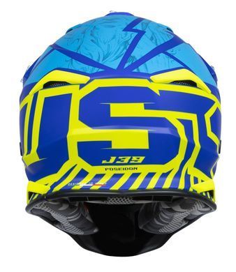 Мотошолом Just1 J39 Poseidon Fluo Yellow Blue