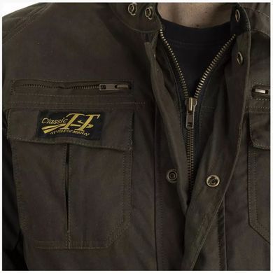 Мотокуртка RST IOM TT Classic III Short CE Jacket Waxed Cotton Green M