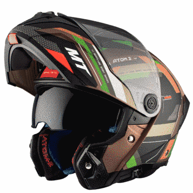 Мотошолом MT ATOM 2 SV BAST A6 Matt Green M