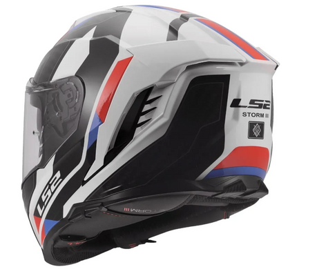 Мотошолом LS2 FF818 Storm 3 Sporty White Blue Red S