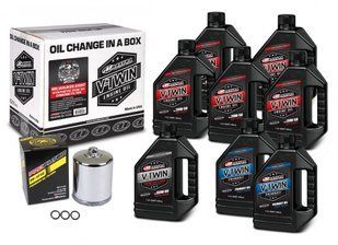 Комплект для заміни оливи Maxima V-TWIN MILWAUKEE-EIGHT Oil Change Kit - Syntetic Chrome, 20w-50