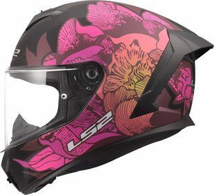 Мотошолом LS2 FF820 Rapid III POPPIES II Black Pink S