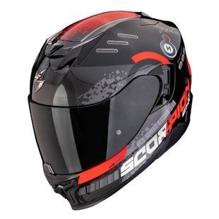Мотошолом SCORPION EXO-520 EVO AIR TITAN metal black/red M