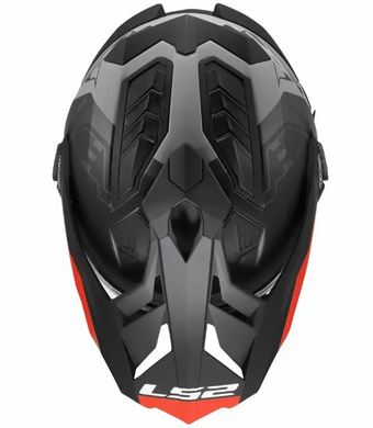 Мотошолом LS2 MX701 Explorer Hexa Black Red Grey XXL