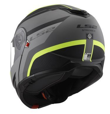 Мотошолом LS2 FF908 Strobe II Monza Matt Black H-V Yellow XS