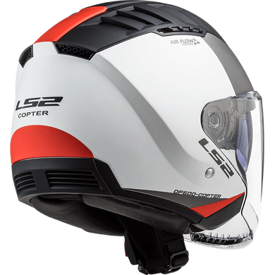 Мотошлем LS2 OF600 Copter Urbane Matt White Red