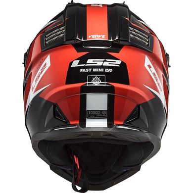 Мотошолом LS2 MX437 Fast EVO Strike Black White Red L