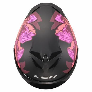 Мотошолом LS2 FF820 Rapid III POPPIES II Black Pink S