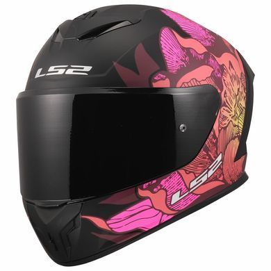 Мотошолом LS2 FF820 Rapid III POPPIES II Black Pink S