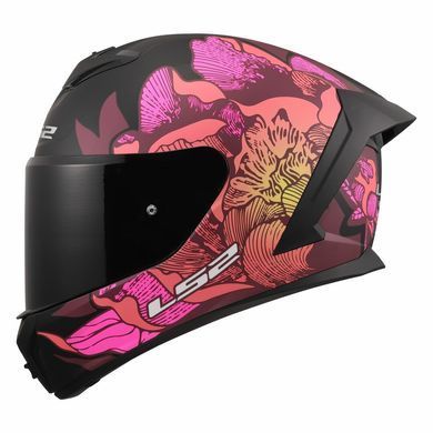 Мотошолом LS2 FF820 Rapid III POPPIES II Black Pink S