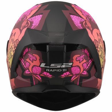 Мотошолом LS2 FF820 Rapid III POPPIES II Black Pink S