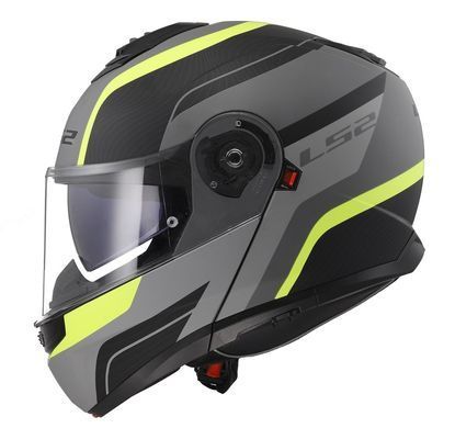 Мотошолом LS2 FF908 Strobe II Monza Matt Black H-V Yellow XS