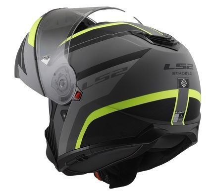 Мотошолом LS2 FF908 Strobe II Monza Matt Black H-V Yellow XS