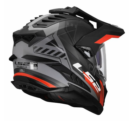 Мотошолом LS2 MX701 Explorer Hexa Black Red Grey XXL