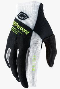 Перчатки RIDE 100% CELIUM Gloves Black Yellow M (9)
