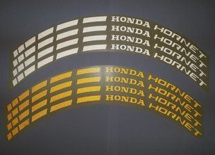 Наклейка на обод колеса Honda Hornet White