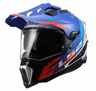 Мотошолом LS2 MX701 Explorer Hexa White Blue Red XXL