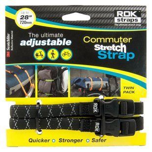 Ремені багажні Oxford ROK Straps LD 12mm Adj Black Reflective