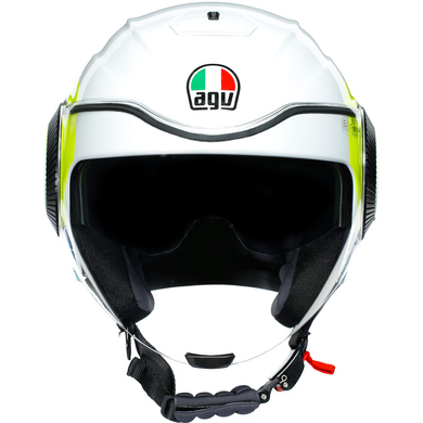 Мотошолом AGV ORBYT E2205 SUNSET white\yellow fluo XS
