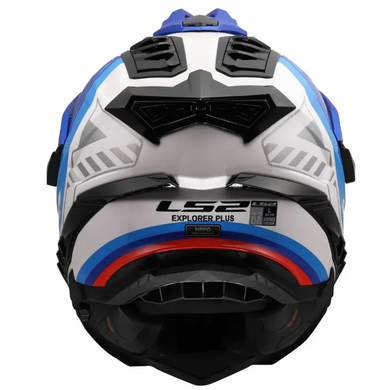 Мотошолом LS2 MX701 Explorer Hexa White Blue Red XXL