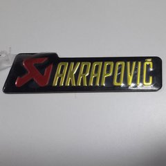 Шильдик Akrapovic Yellow 9см