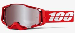 Маска кросова 100% ARMEGA Goggle HiPER Red - Mirror Silver Lens, Mirror Lens