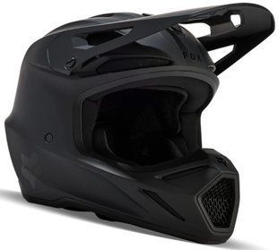 Мотошолом FOX YTH V3 Helmet - SOLID Black YL