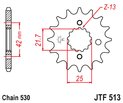 Звезда ведущая JT JTF513.15