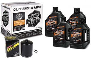 Комплект для заміни оливи Maxima V-TWIN SPORTSTER Quick Change Kit - Mineral Black, 20w-50