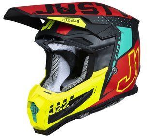Мотошолом Just1 J22-F Falcon Fluo Red Yellow Black XL