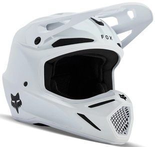 Мотошолом FOX YTH V3 Helmet - SOLID White YL