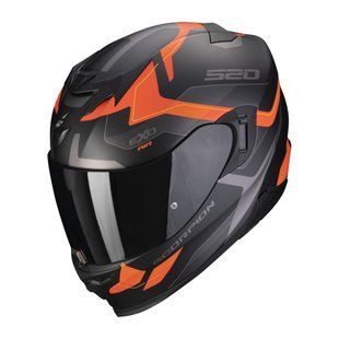 Мотошолом SCORPION EXO-520 EVO AIR ELAN Matt Black Orange M