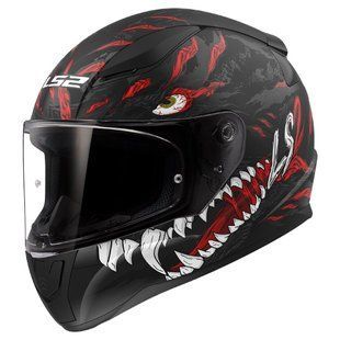 Мотошолом LS2 FF353 Rapid 2 KAIJU Matt Red White ECE2206 XS