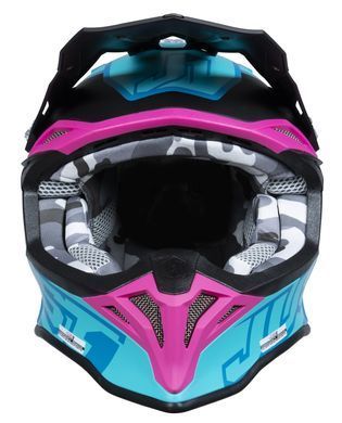 Мотошолом Just1 J39 Thruster Petrol Blue Fuxia Black